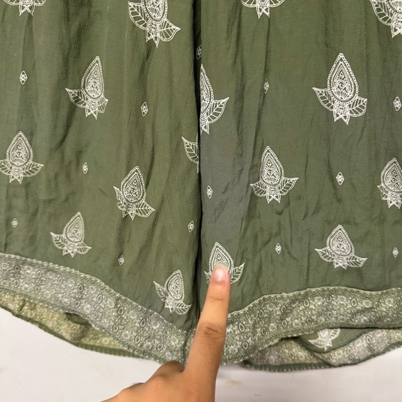 Faithfull the Brand Lima Sage Green Print Halter Midi Jumpsuit L FLAW - Picture 7 of 13